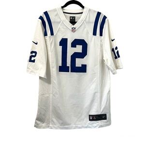 Nike NFL Andrew Luck #12 Indianapolis Colts White & Blue Jersey